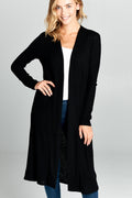 Long Sleeve Ribbed Cardigan
